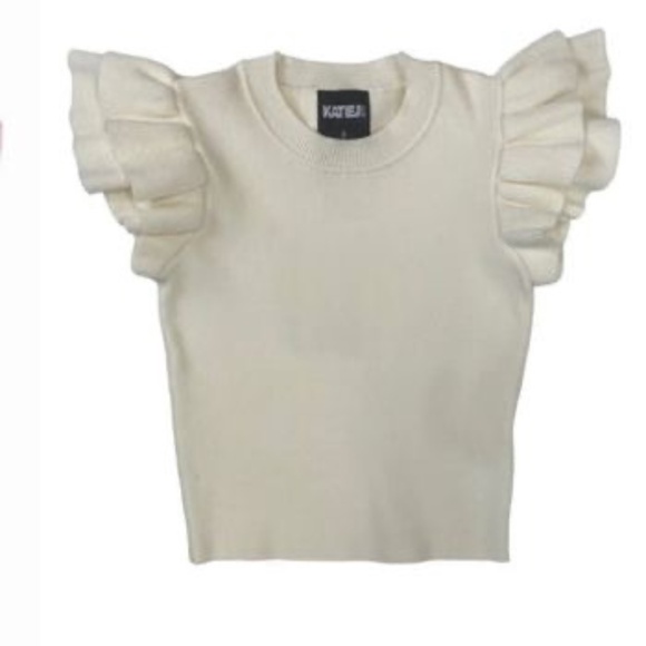 Katie J Girls Isla Top in White NWT multiple sizes available - Picture 1 of 1